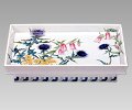 色絵薊野草図 台器