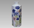 色絵アネモネ図 飾花瓶